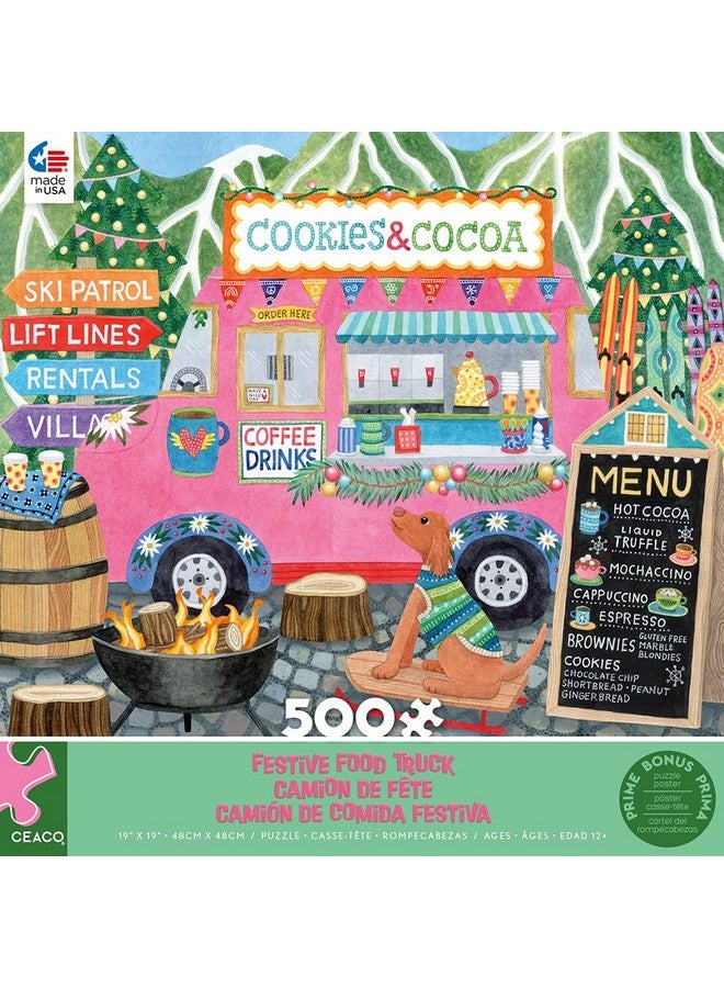 Ceaco - Food Trucks - Festive Food Truck II - 500 Piece Jigsaw Puzzle - Image 2