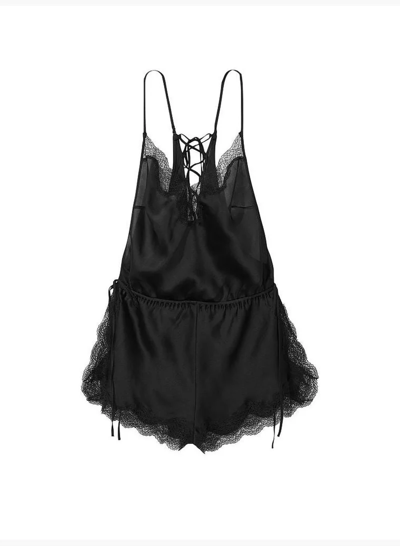 Victoria's Secret Satin Side-Tie Romper