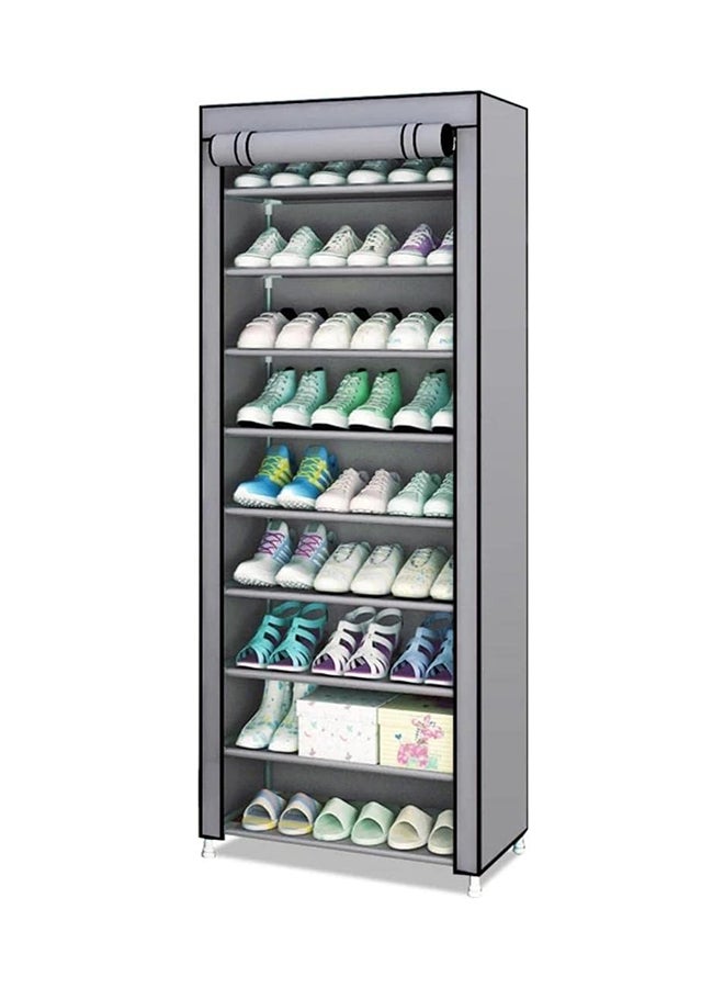 خزانة ملابس مغطاة بالقماش للأحذية 10 دور