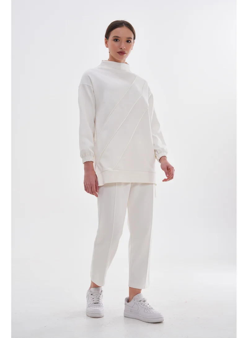 Cotton Training Suit with High Neck
