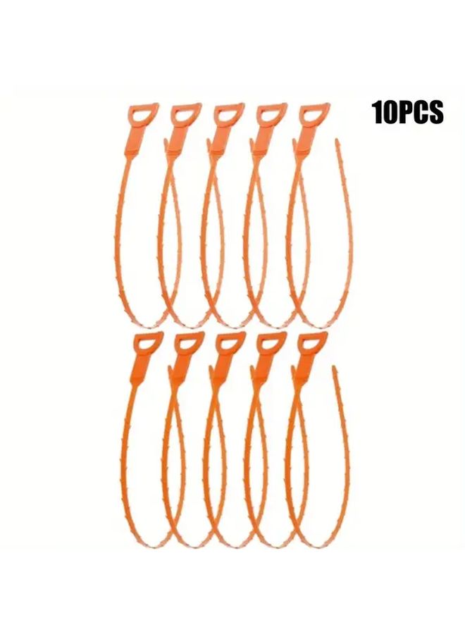 Heavy Duty Flexible Drain Snake 10pcs with Bendable Tube Brush for Sink Shower Bathtub - Image 2