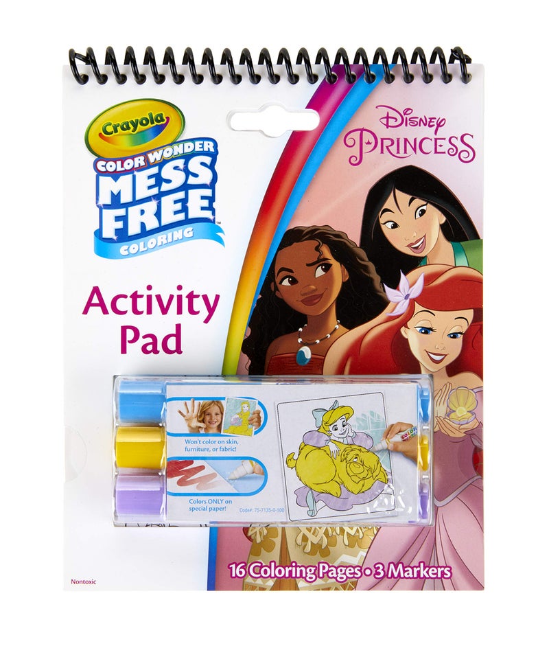 Crayola Color Wonder Disney Princess Coloring & Activity Pad, Mess Free Coloring, Gift for Kids, Age 3, 4, 5, 6, Multi - Image 1