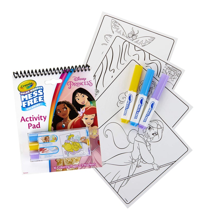 Crayola Color Wonder Disney Princess Coloring & Activity Pad, Mess Free Coloring, Gift for Kids, Age 3, 4, 5, 6, Multi - Image 2