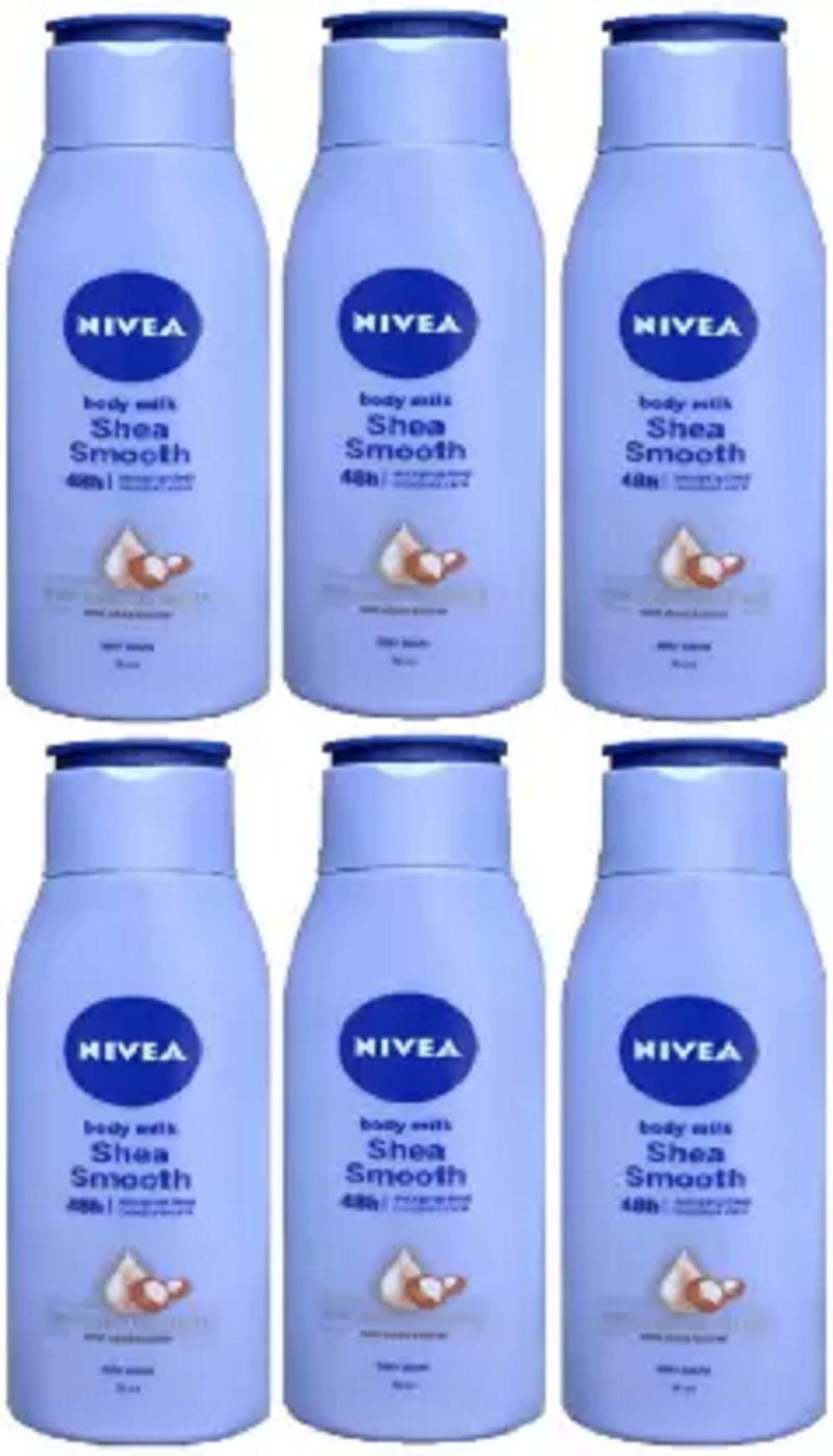 Nivea لوشن نيفيا لوشن حليب الجسم بالشيّا 6 وحدات سعة 75 مل لكل منها (450 مل) - Image 1