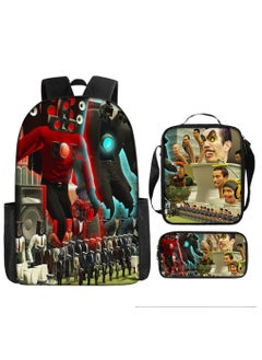 Generic Strange large capacity backpack for primary and secondary school students, shoulder bag, pencil case, backpack, men's and women's three piece set  - Image 1