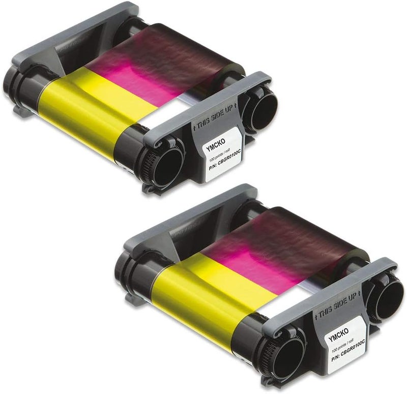 evolis Badgy CBGR0100C-2pack Color Ribbon for Badgy100 & Badgy200 (2pack - 2 Ribbons) - Image 1