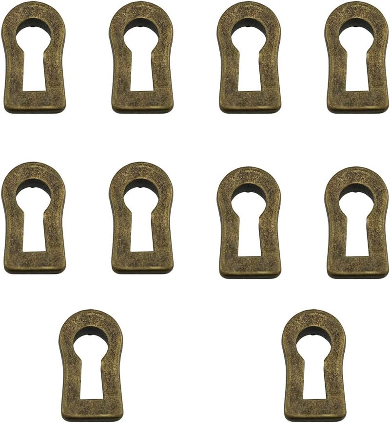 كلاراكو غطاء ثقب المفتاح المعدني من كلاركو، 10 قطع، بلون برونزي عتيق، غطاء ثقب المفتاح، بلون برونزي لتزيين قفل الأثاث، برونزي - Image 1
