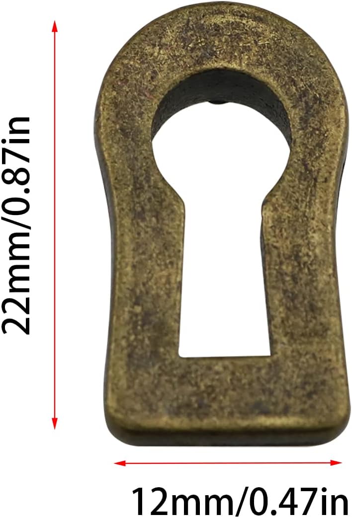 كلاراكو غطاء ثقب المفتاح المعدني من كلاركو، 10 قطع، بلون برونزي عتيق، غطاء ثقب المفتاح، بلون برونزي لتزيين قفل الأثاث، برونزي - Image 2