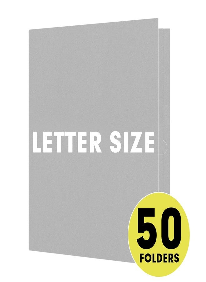 RAZCC Two Pocket Folders, RAZCC 50 Pack 2 Pocket Folders Fit Letter Size Paper, Paper Folders with Pockets for School Office Business Home (Grey) - Image 5