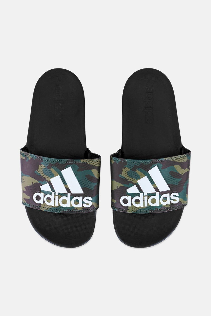 Adidas Kids Boy Adilette Comfort Camouflage Slip On Slides, Multicolor  - Image 3