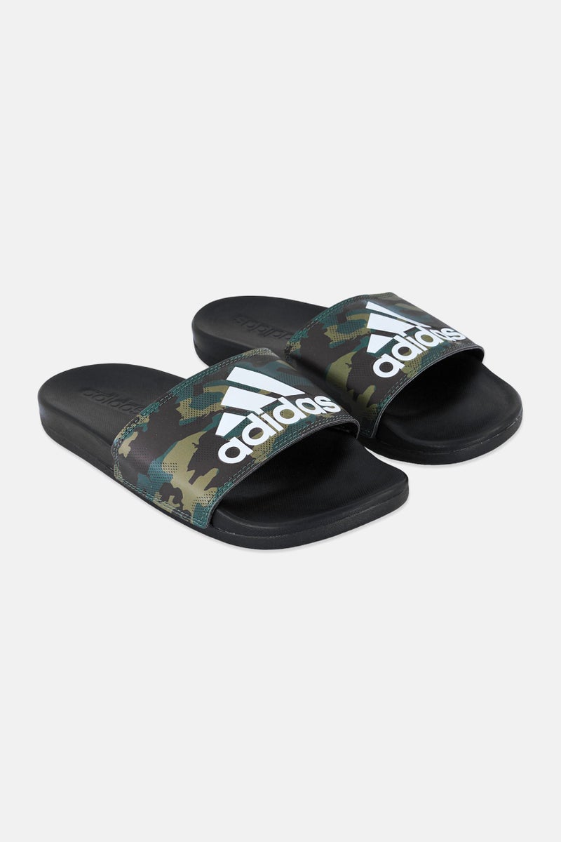 Adidas Kids Boy Adilette Comfort Camouflage Slip On Slides, Multicolor  - Image 1