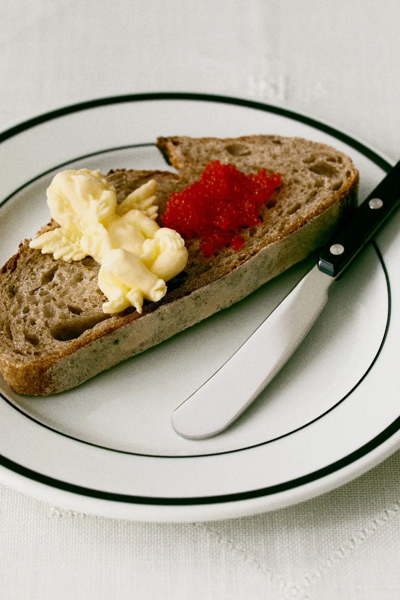 اتش اند ام سكين تقطيع الزبدة من الستانليس ستيل - عبوة من قطعتين