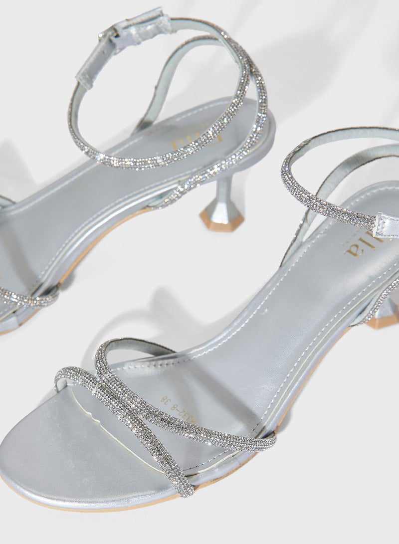 Ella Limited Edition Strappy Embellished Heeled Sandals  - Image 4