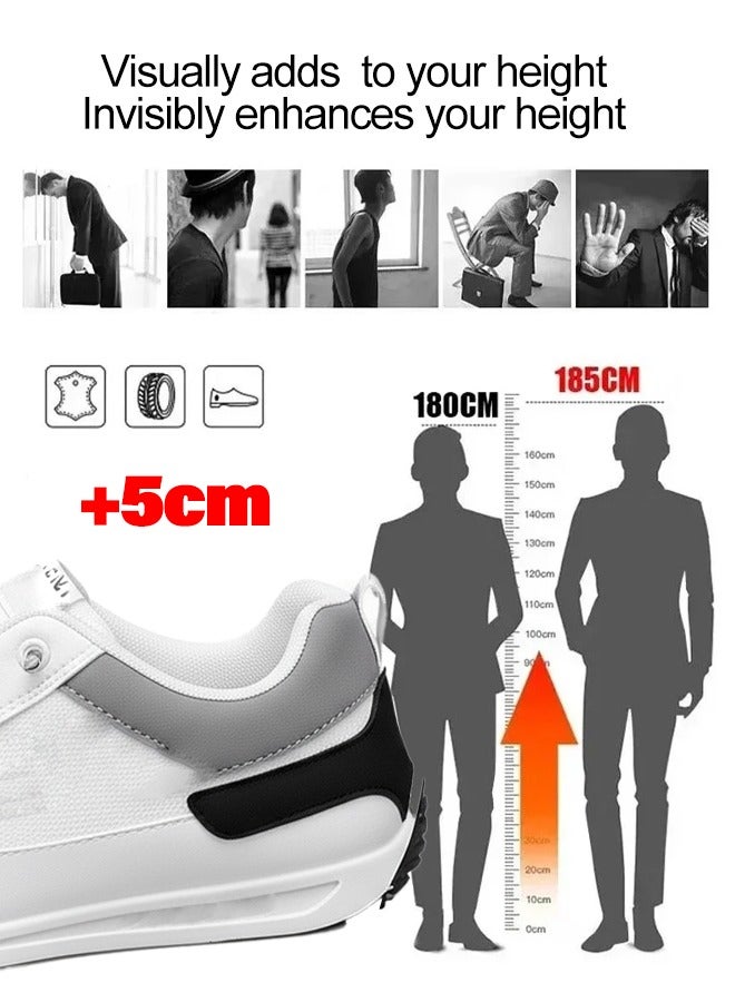 حذاء رياضي للرجال يزيد الارتفاع 5 سم موضة وأناقة للرجال مريح للغاية عند المشي مناسب لمختلف المناسبات والأماكن - Image 2
