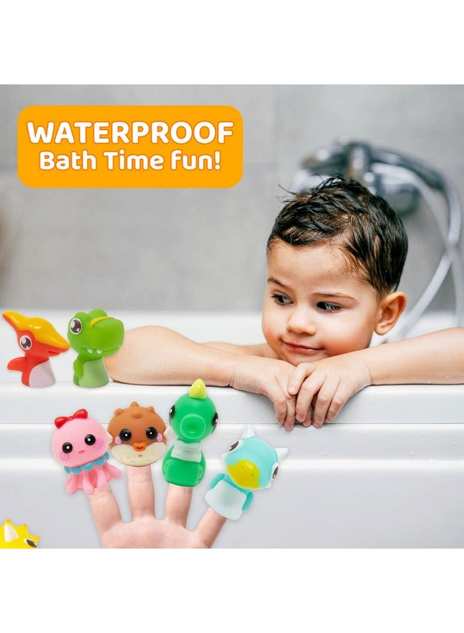 Kiddie Play أصابع دمى للأطفال، مجموعة 10 قطع من دمى الحيوانات الكرتونية المطاطية لوقت القصص وألعاب الحمام - Image 5