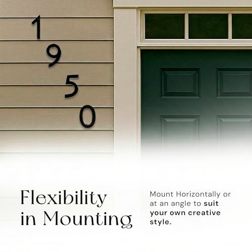 NACH Floating House Numbers, 4 inch Aluminum Black House Numbers for Outside - Number 9, Door Numbers with Mounting Hardware - Image 2