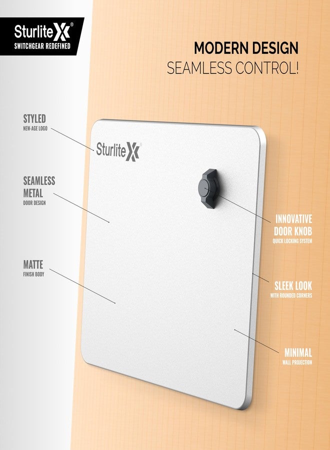 Sturlite Ovix Double Door MCB Distribution Board | 8 Way SPN (Single Pole and Neutral) | Metal Body with Premium Finish & Concealed Hinges | Cable Kit Included - (Pack of 1) - Image 3