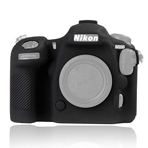 Easy Hood Camera Case for Nikon D500 Soft Silicone Rubber Camera Protective Body Case Skin for Nikon D500 Camera Bag Protector Cover (Black) - Image 1