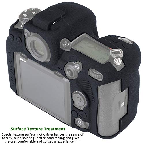 Easy Hood Camera Case for Nikon D500 Soft Silicone Rubber Camera Protective Body Case Skin for Nikon D500 Camera Bag Protector Cover (Black) - Image 2