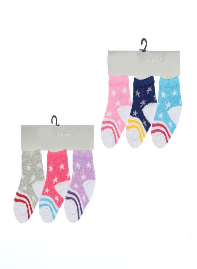 Fatah Bundle Of 6 Soft Cotton Socks For Baby Boys & Girls