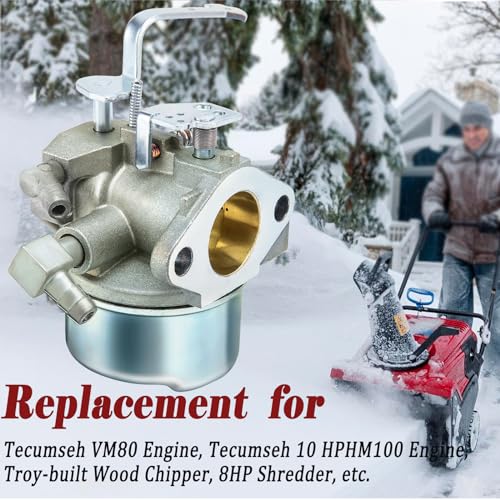 MTAW XEK 640152 Carburetor for Tecumseh 640152A 640023 640051 640140 640260B HM80 HM90 HM100 8-10 HP Engine Snow Blower Mower 5000w Generator with 33268 Air Filter Spark Plug kit - Image 3
