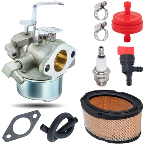 MTAW XEK 640152 Carburetor for Tecumseh 640152A 640023 640051 640140 640260B HM80 HM90 HM100 8-10 HP Engine Snow Blower Mower 5000w Generator with 33268 Air Filter Spark Plug kit - Image 1