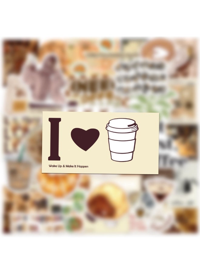 قوس قزح أورينبو ملصقات قهوة، 50 قطعة، ملصقات حلوى لأجهزة الكمبيوتر المحمول، هدية للأطفال الصغار والمراهقات والفتيات، أدوات كاواي رائعة وملصقات تزيين لزجاجة هيدرو فلاسك - Image 4