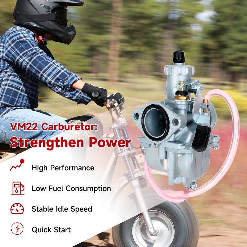 FVRITO VM22 Carburetor Carb Throttle Cable Kit for Predator 212cc 196cc Coleman CT200U CT200U-EX BT200X Mini Bike KT196 Go Kart Baja Warrior GX160 GX200 Clone Engine Performance Parts with Main Jets - Image 2