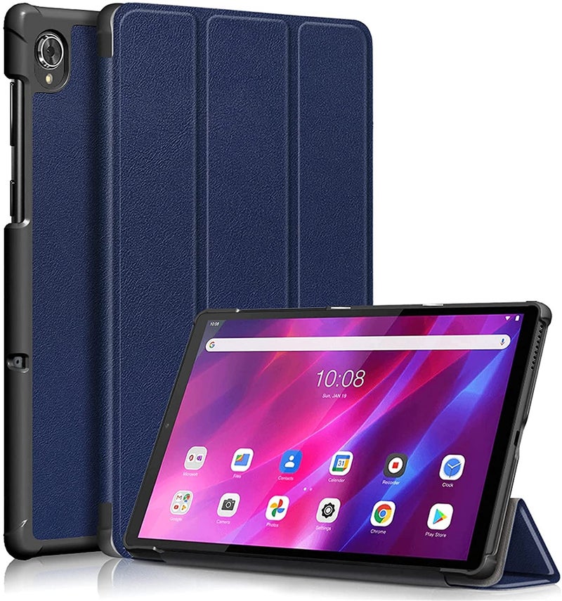 ProElite Sleek Smart Flip Case Cover for Lenovo Tab K10 FHD 10.3" Tablet TB-X6C6F/TB-X6C6X/TB-X6C6NBF, Dark Blue - Image 1