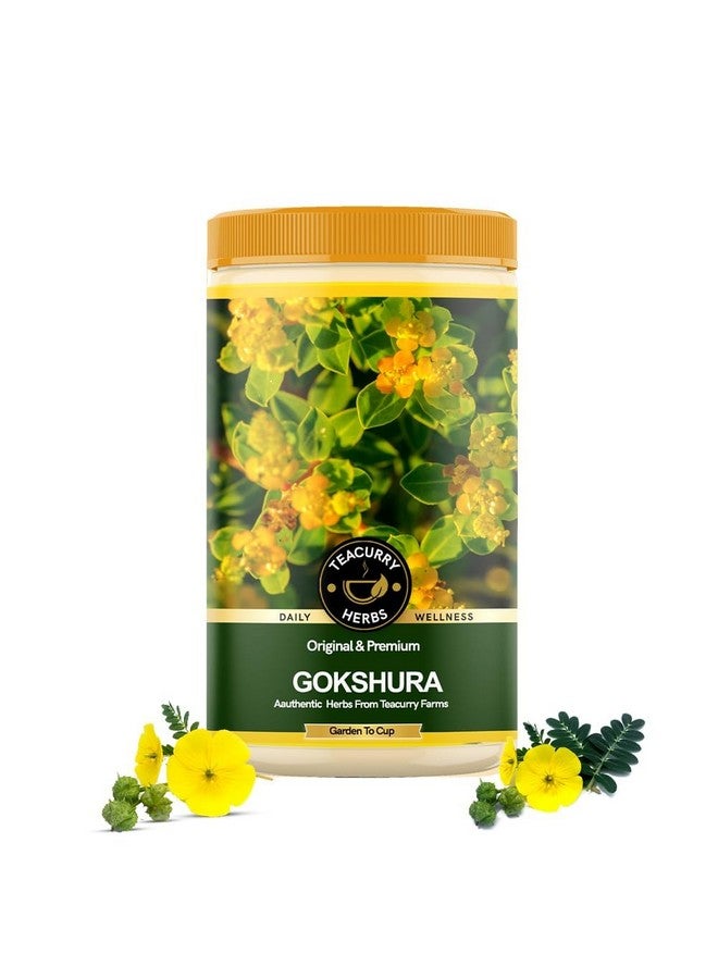 TEACURRY Gokshura (125 Gram Pack) - Helps to Boost Energy & Vitality, Supports Kidney Wellness Promotes Overall Well-Being - Chota Gokhru - Image 1