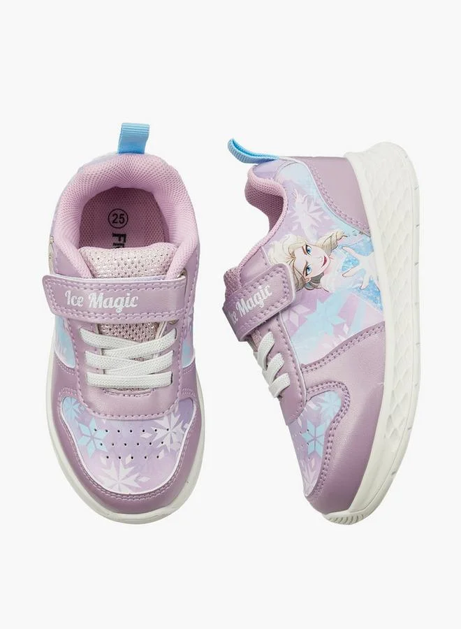 ديزني Girls Frozen Print Ankle School Sneakers