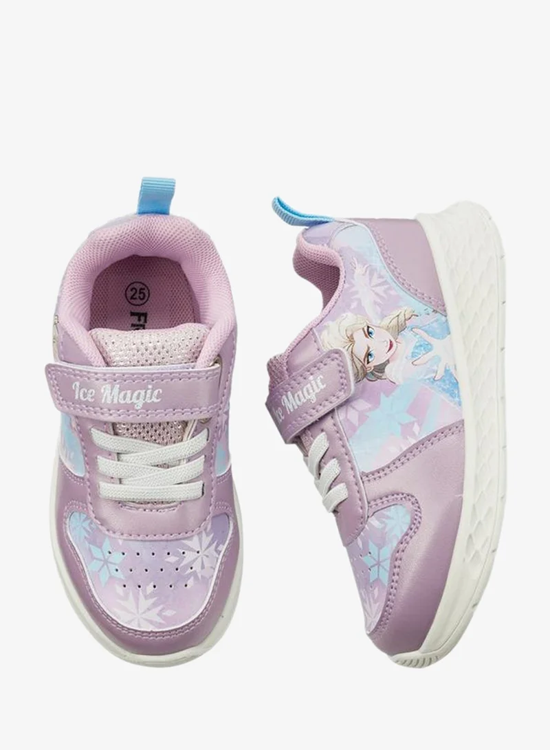 Disney Girls Frozen Print Ankle School Sneakers
