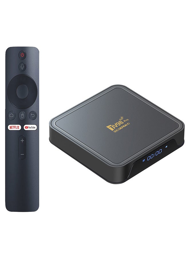 TV98 TV BOX 8K android 14 2GB RAM 16GB ROM, Android TV Box With WiFi BT Quad Core HD Media Player Set Top Box - Image 1