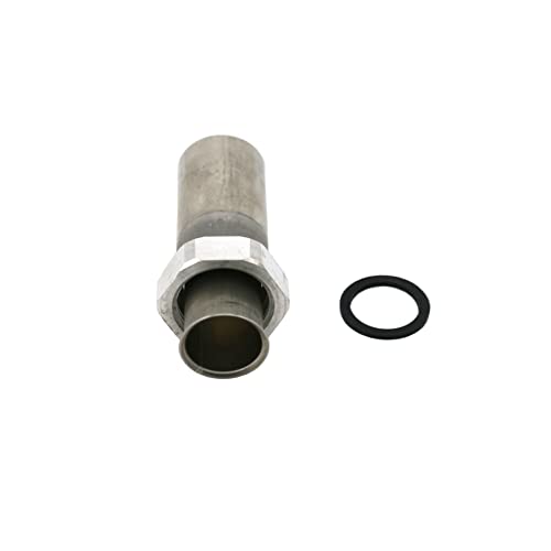 Leyso 1-1/4" Stainless Steel Sink Drain Tailpiece with Nut and Washer for 1” NPS Bar Sink Drain (1-1/4" Tailpiece) - Image 3