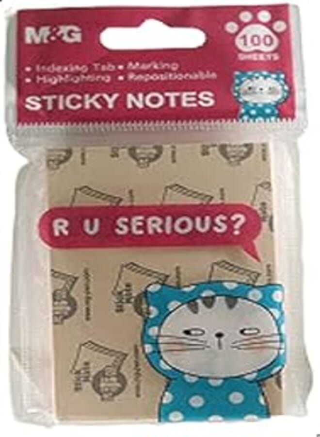M&G R U Serious Sticky Notes - رقم: Ys-374 (ألوان متنوعة)