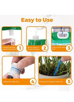 Generic 6500ml Plant Drip Irrigation Bag with 4 Adjustable Water Outlets (0-250ml/hr), 26-Day Automatic Watering System with Hook for Efficient Plant Care - 1 Piece  - Image 5