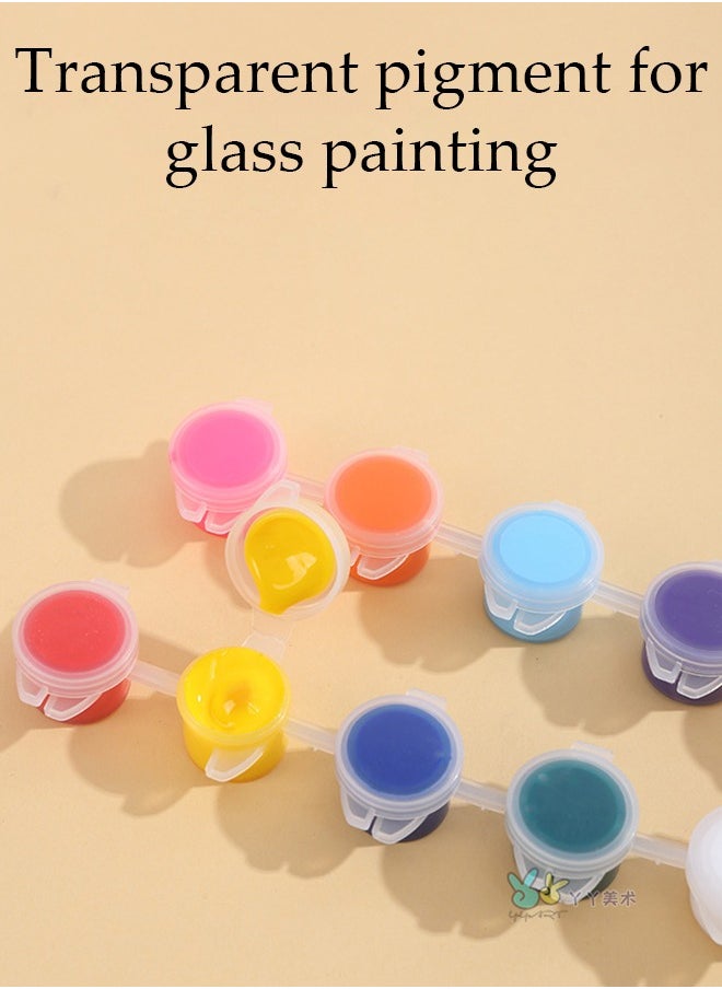 LED Note Board with Colors，Light Up Acrylic Dry Erase Board，Glass Painting DIY Writing Board，LED Night Light，with Stand，Painted，Brush，Palette，For Desk，Office，Cafe，School，Home