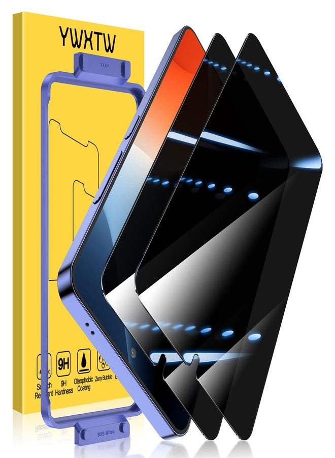 YWXTW EZ Unlock for Samsung Galaxy S25 Ultra Privacy Screen Protector, [0.01S Ultrasonic Fingerprint Support] [Not Glass] 23° Anti Spy Private S25 Ultra Screen Protector Case Friendly, 2 Pack - Image 1
