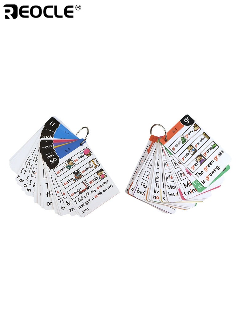 REOCLE 2PCS Kid's Matching Letter Game Flash Cards with Rings Spelling Learning Toys for Early Childhood Education Brain Development Preschool Learning Activities for Kids Toddlers - Image 3