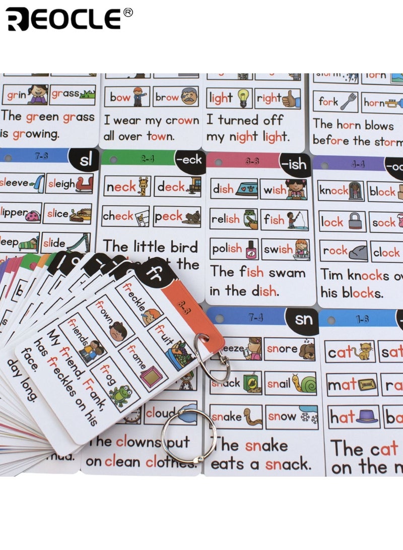 REOCLE 2PCS Kid's Matching Letter Game Flash Cards with Rings Spelling Learning Toys for Early Childhood Education Brain Development Preschool Learning Activities for Kids Toddlers - Image 4