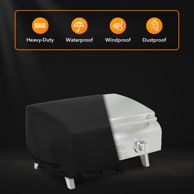 ZBXFCSH Heavy Duty 24 Inch Grill Cover Compatible with Cuisinart CGG-306, Royal Gourmet 24â€™â€™ Tabletop Griddle PD1301R/ PD1301S, Ninja OG751, Compatible with Pit Boss 75275 & PB336GS - Image 3