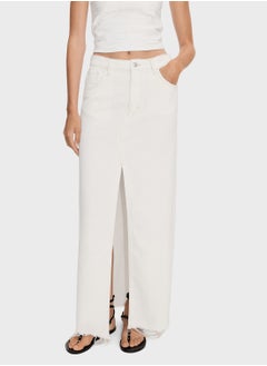 MANGO High Waist Front Slit Skirt  - Image 1