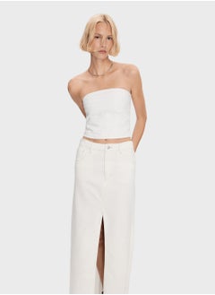 MANGO High Waist Front Slit Skirt  - Image 3