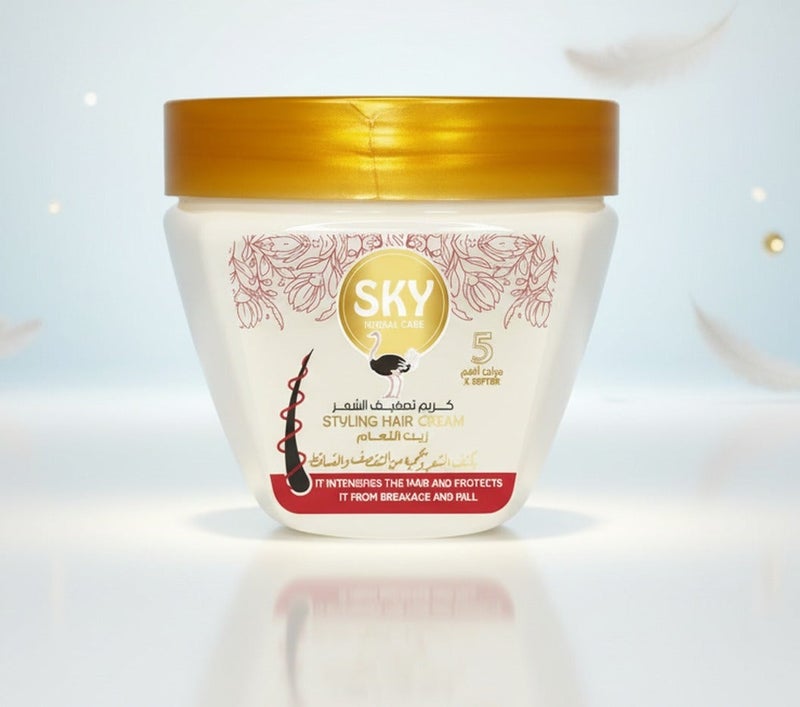 سكاي هيربال كير كريم تصفيف 250 جرام بزيت النعام - Image 1