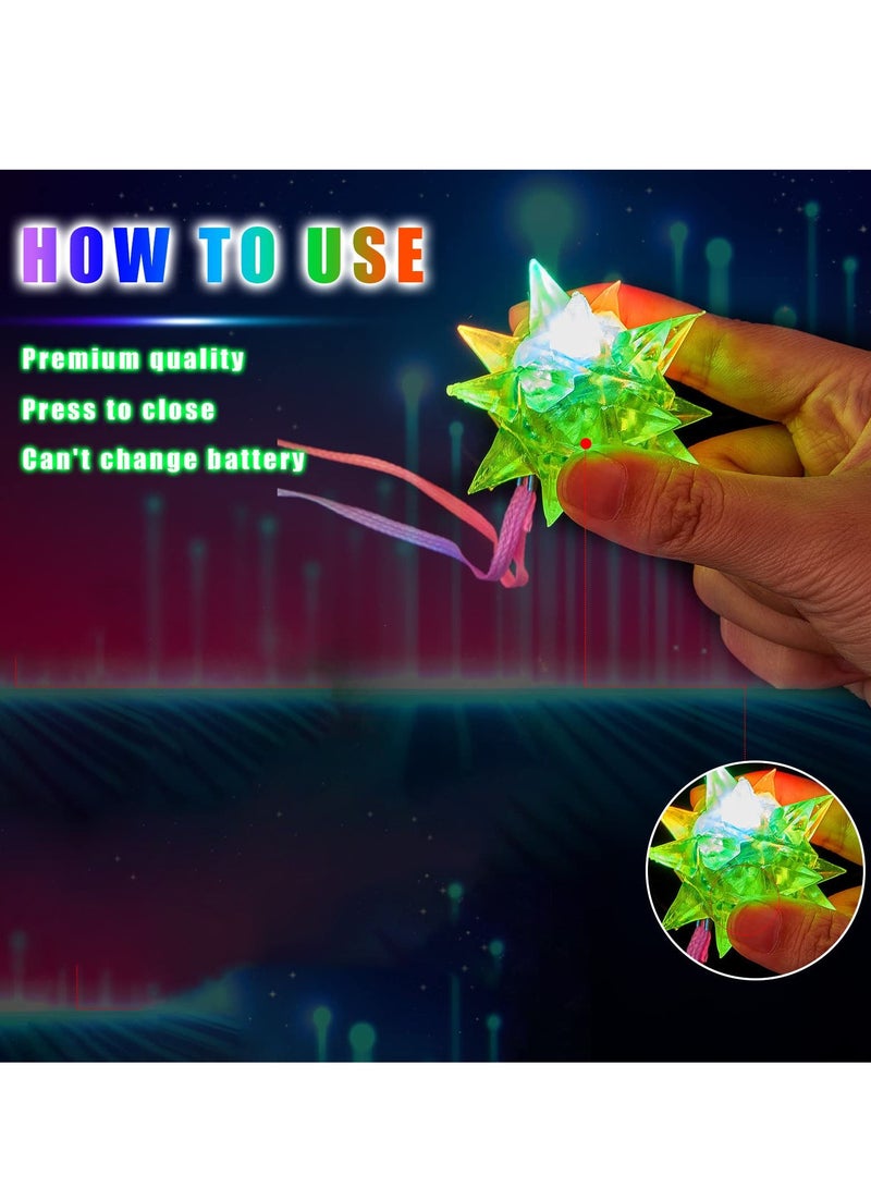 SYOSI Flashing Crystal Star Necklaces, LED Light Up Jewelry for Parties, Glow in the Dark Necklaces for Adults and Kids, Fun Goodie Bag Fillers  - Image 4