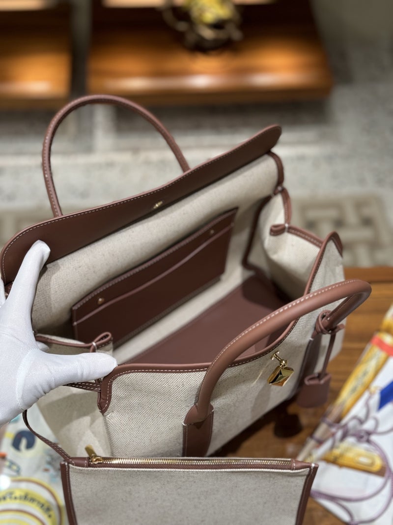 High-End First-Layer Cowhide Lp32 Lom Bag Large Capacity Fashion Satchel Women'S Large Bag Style - Image 3
