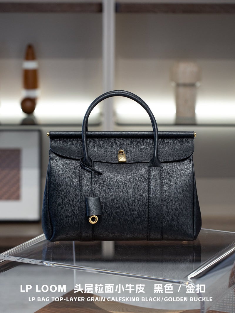 High-End First-Layer Cowhide Lp32 Lom Bag Large Capacity Fashion Satchel Women'S Large Bag Style - Image 1