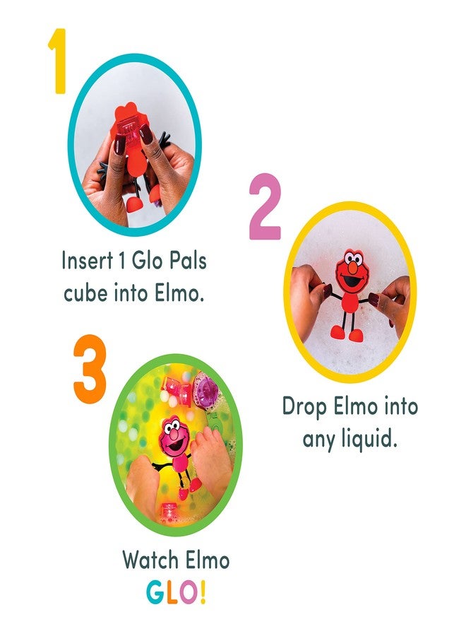 Glo Pals x Sesame Street Water-Activated Light-Up Cubes for Sensory Play (Elmo - Cubes with Character) - Image 5