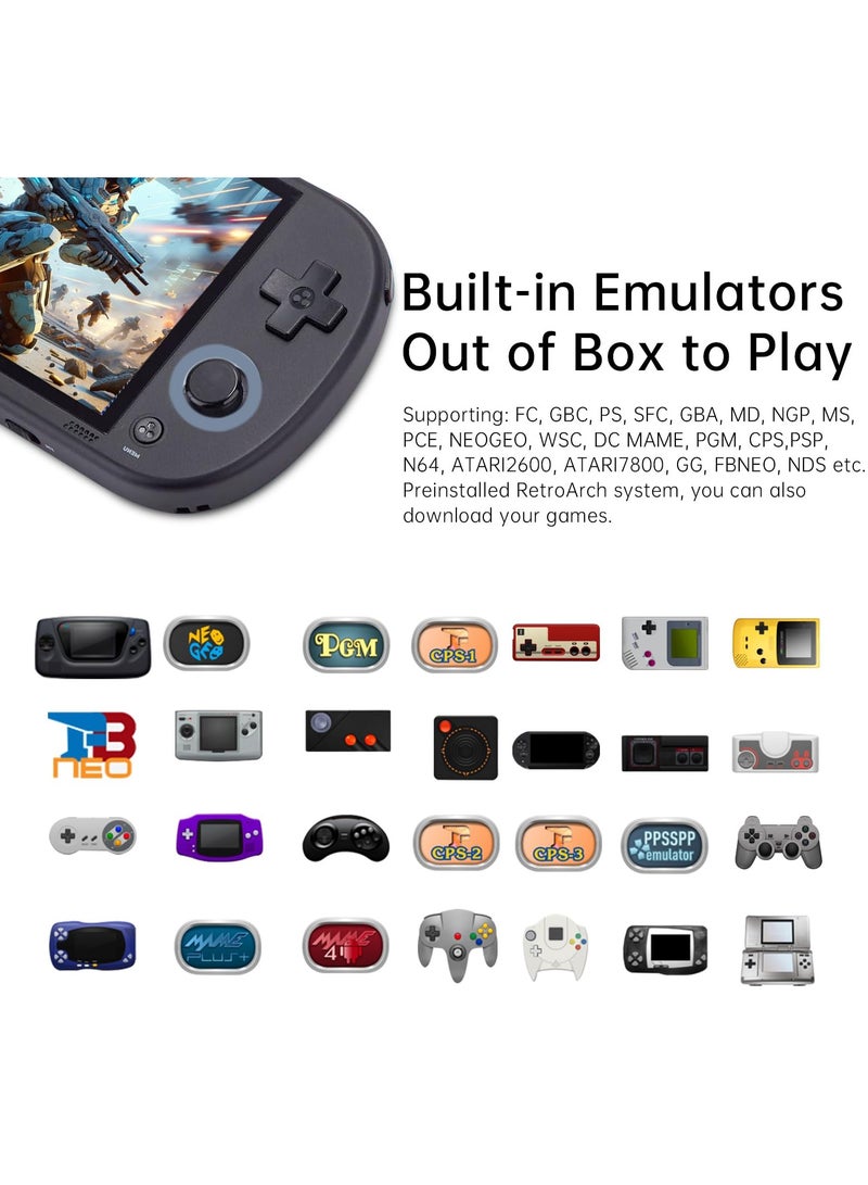 Smart Pro Open Source Handheld Game Console, Retro Arcade HD 4.96-inch IPS Screen Game Console, Linux System, 5000 mAh Large Battery - Image 4