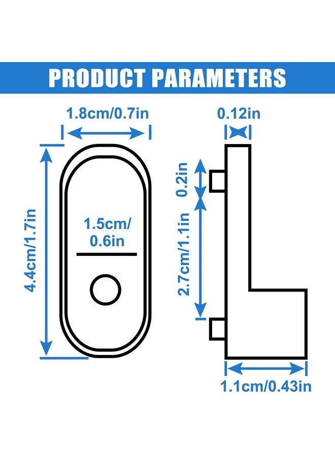 AEGYPIUS AEGYPIUS 6Pcs Oval Closet Rod End Supports 15mm x 30mm, Wardrobe Bracket Metal Rod Holders, Heavy-Duty Closet Pole Socket with Rear Facing 6.5mm Pins  - Image 3